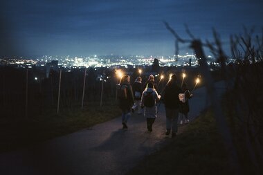 Fackelwanderung & Glühweintour in Heilbronn bei Nacht im Winter, Dezember, 
HeilbronnerLand, Baden-Württemberg, Deutschland, Stefan Leitner 2024
