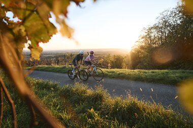 Radfahren in Malsch am Letzenberg, Rhein-Neckar, Baden Württemberg, Deutschland