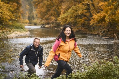 Wandern in Mistlau, Jagsttal, Schwäbisch-Hall, Baden-Württemberg, Deutschland