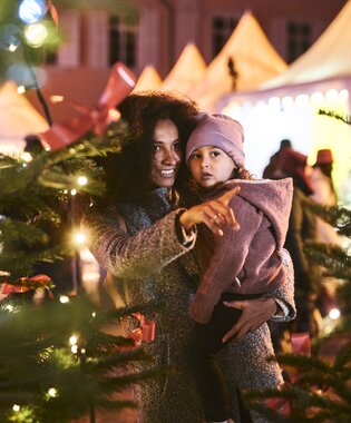 Weihnachtsmarkt in Schwetzingen, Rhein-Neckar, Baden Württemberg, Deutschland