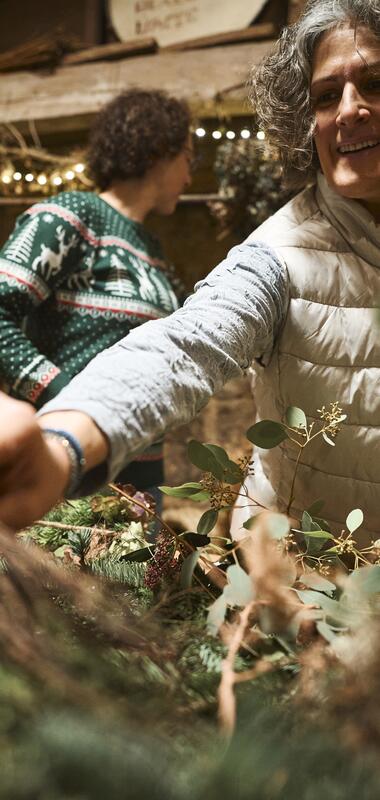 Adventscheune in Sulzfeld, Kraichgau-Stromberg, Baden-Württemberg, Deutschland