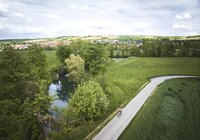 Radtour in Distelhausen im Taubertal, Baden-Württemberg, Deutschland