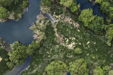 Landschaftsaufnahmen von Hochhausen im Taubertal, Baden-Württemberg, Deutschland