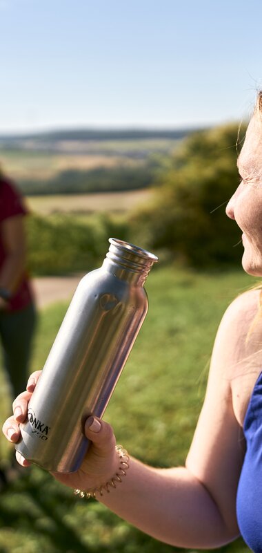 Radfahren im Weinberg in Külsheim, Taubertal, Baden-Württemberg, Deutschland | © Stefan Leitner