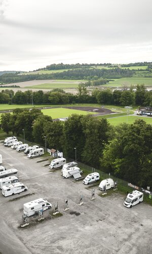 Wohnmobilstellplatz in Bad Mergentheim, Taubertal, Baden-Württemberg, Deutschland