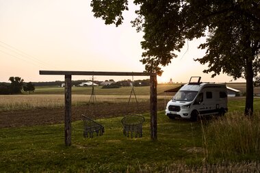 Camping Dorfplatz Hohenlohe, Schrozberg, Hohenlohe+Schwäbisch Hall, Baden-Württemberg, Deutschland | © Stefan Leitner
