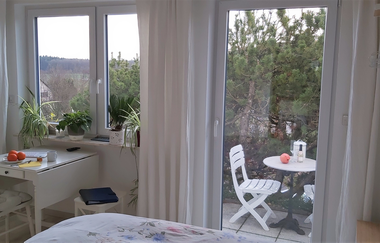 Blick nach draußen | Apartment Sonnenhaus | Freudental | © Apartment Sonnenhaus