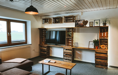 Dorfplatz Loft in Schrozberg: Wohnzimmer | © Hohenlohe Schwäbisch Hall