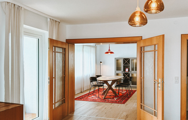 Dorfplatz Suite in Schrozberg: Esszimmer | © Hohenlohe Schwäbisch Hall