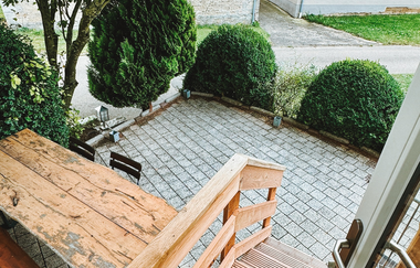 Dorfplatz Suite in Schrozberg: Terrasse | © Hohenlohe Schwäbisch Hall