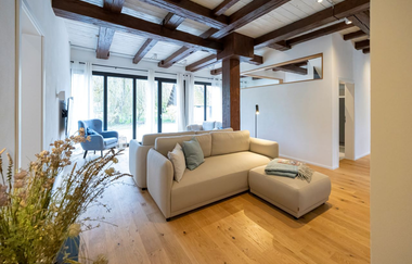 Ferienhaus Gersmühle bei Satteldorf: Wohnzimmer | © Hohenlohe + Schwäbisch Hall Tourismus e. V.