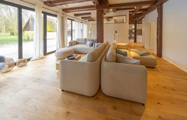 Ferienhaus Gersmühle bei Satteldorf: Wohnzimmer | © Hohenlohe + Schwäbisch Hall Tourismus e. V.