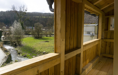 Ferienhaus im Jagsttal: Gerbertor – Urlaub im Denkmal mit Wiese und Bachlauf | © Danuta Gutheiß