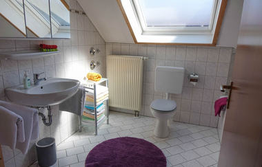 Badezimmer mit Toilette und Waschbecken | © Neckar-Zaber-Tourismus e.V.