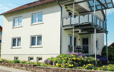 Außenansicht mit Terrasse | Ferienwohnung Rast & Ruh | Neudenau | HeilbronnerLand | © Rast & Ruh im Jagsttal