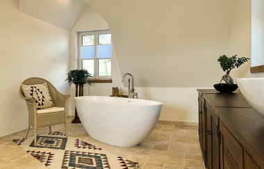 Hohenlohe Hideaway in Langenburg: Badezimmer | © Hohenlohe Schwäbisch Hall