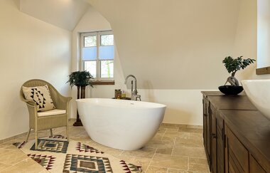 Hohenlohe Hideaway in Langenburg: Badezimmer | © Hohenlohe Schwäbisch Hall