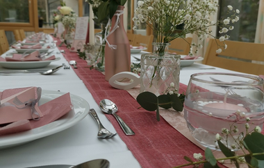 Landgasthof Bürgerstüble in Michelfeld: Tischdekoration | © Hohenlohe Schwäbisch Hall