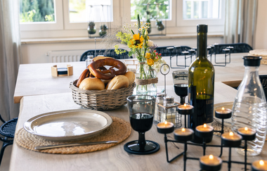 Landhaus Paco in Blaufelden: Esstisch | © Hohenlohe Schwäbisch Hall