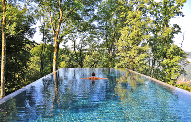 Waldpool im Mawell Resort Langenburg | © Touristikgemeinschaft Hohenlohe e. V. | Mawell Resort