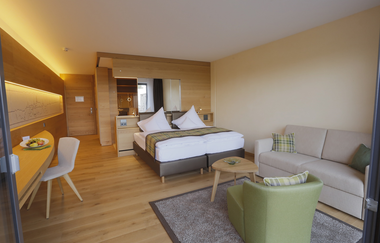 Zimmer im Mawell Resort Langenburg | © Touristikgemeinschaft Hohenlohe e. V. | Mawell Resort