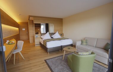 Zimmer im Mawell Resort Langenburg | © Touristikgemeinschaft Hohenlohe e. V. | Mawell Resort