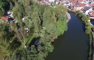 Naturcamping Braunsbach Luftaufnahme | © Hohenlohe Schwäbisch Hall
