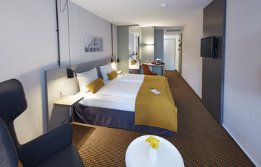 nestor Hotel Neckarsulm - Zimmeransicht Doppelzimmer | Bett+Bike Hotel HeilbronnerLand | RadServiceStation | © nestor Hotel