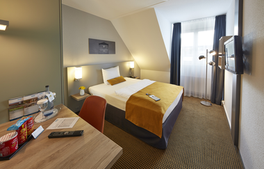 nestor Hotel Neckarsulm - Zimmeransicht Einzelzimmer | Bett+Bike Hotel HeilbronnerLand | RadServiceStation | © nestor Hotel Neckarsulm