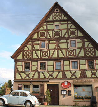 Pension Wolz in Langenburg: Frontansicht Haus | © Hohenlohe + Schwäbisch Hall Tourismus e. V.