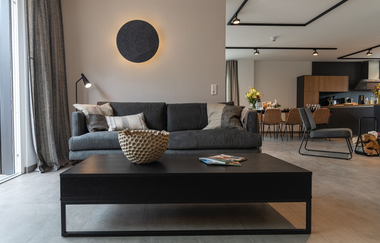 Barrierefreier Wohnbereich im Ferienhaus Renkenmühle | © Touristikgemeinschaft Hohenlohe e. V. | Uwe Stöffler, Fotografie, Blaufelden