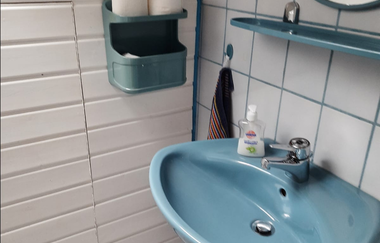 Waschbecken und Spiegel im Badezimmer | © Touristikgemeinschaft Hohenlohe e. V.