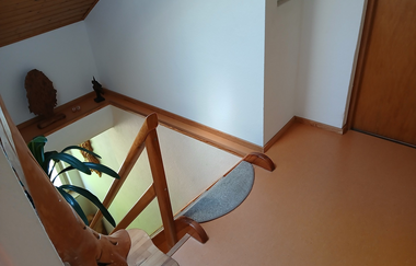 Träumen unter Bäumen in Kirchberg: Treppenhaus | © Hohenlohe Schwäbisch Hall