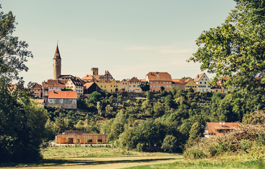 Etappe 5 - Blick auf Kirchberg an der Jagst | © Arbeitsgemeinschaft Kocher-Jagst-Radweg