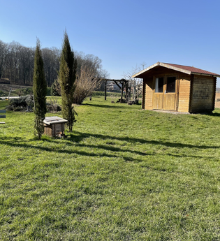 Außenanlage & Aussicht am Ferienhof "Die Römer" | Schwaigern | HeilbronnerLand | © Ferienhof "Die Römer"