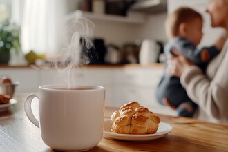 "Coffee Break" - Was Kinder sehen, wenn wir aufs Handy schauen?! | © AdobeStock_Liudmila
