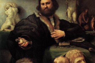 Lorenzo Lotto, Bildnis des Sammlers Andrea Odoni, Hampton Court, Royal Collection, 1527