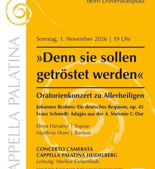 »Denn sie sollen getröstet werden« - Oratorienkonzert zu Allerheiligen