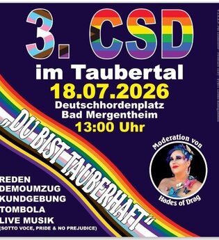 3. CSD im Taubertal - "Du bist tauberhaft!" | © CSD Taubertal