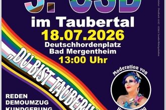3. CSD im Taubertal - "Du bist tauberhaft!" | © CSD Taubertal