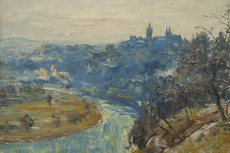 Abendführung in der Ausstellung Hermann Busse und Heilbronn