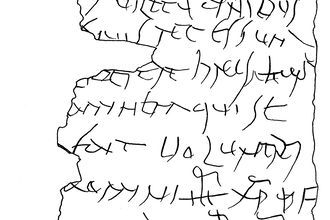 Inschrift auf dem Silberblech