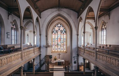 Buntglasfenster der Evangelische Kirche in Bad Rappenau | © Stadt Bad Rappenau I Christ Frumolt