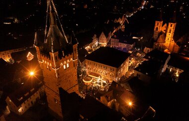 Weihnachtsmarkt Bad Wimpfen von oben