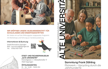 Flyer, Ausstellung Flickwerk, Seite 1 | © Stadt Eppingen