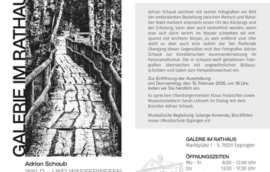 Flyer Ausstellung Adrian Schaub, Wald-und Wasserwelten | © Stadt Eppingen