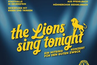 Flyer mit Informationen zum Benefizkonzert "the Lions sing tonight"