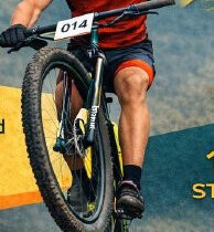 Radfahrer auf Fahrrad