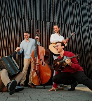Foto des Quartetts | © Ionel Ungureanu, Henrik Dewes, Christoph Rehorst, Ratko Pavlovic (Foto: Michael Wegler)