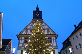 Weihnachtsbaum am Alten Rathaus in Künzelsau | © Hohenlohe Künzelsau